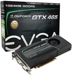 EVGA GeForce GTX 465, 1GB GDDR5, 2x DVI, Mini HDMI