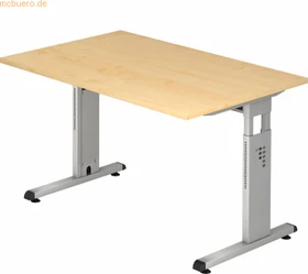Hammerbacher Ergonomic O-Serie OS12/3 Schreibtisch 120x80cm Ahorn/silber