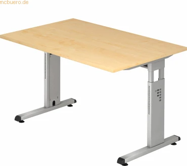 Hammerbacher Ergonomic O-Serie OS12/3 Schreibtisch 120x80cm Ahorn/silber