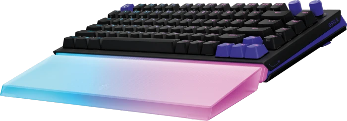 Logitech G512 X Palm Rest 75, Acryl-Handballenauflage, transparent
