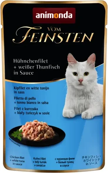 animonda Vom Feinsten Adult Hühnchenfilet und weißer Thunfisch in Sauce, 1.80kg (36x 50g)