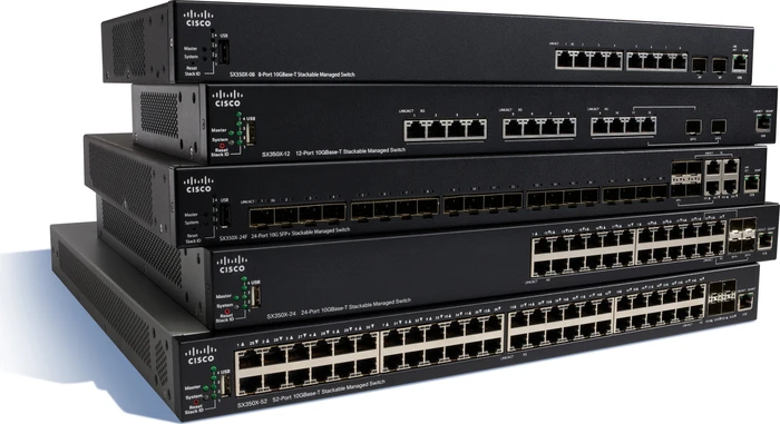 Cisco SX350X Rackmount 10G Managed Switch, 6x RJ-45, 2x RJ-45/SFP+