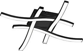 Trio Reality Route Deckenleuchte 4-flammig schwarz