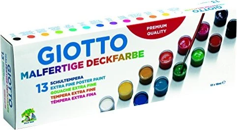 Giotto Tempera Deckfarbe, 13 Farben, 13er-Set