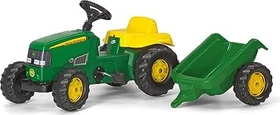 rolly toys rollyKid John Deere Trettraktor mit Anhänger grün