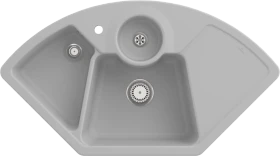 Villeroy & Boch Solo Eck Einbau Becken mittig steam