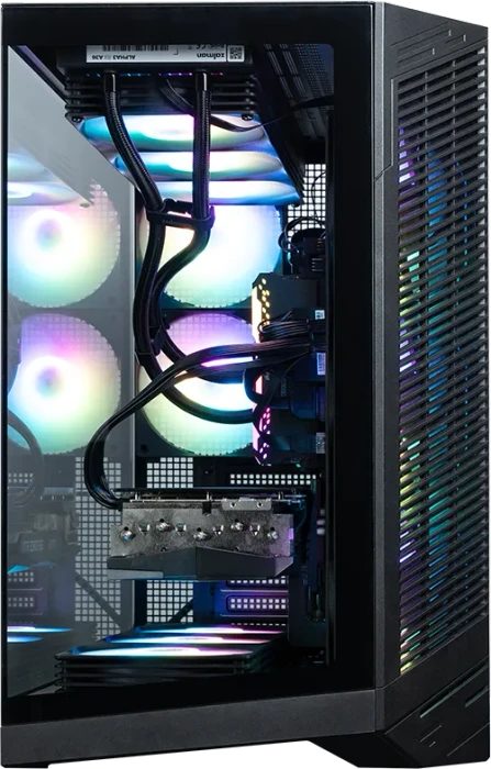 Zalman D50 Black, schwarz, Glasfenster