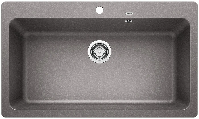 Blanco Naya XL 9 Einbau Becken mittig alumetallic