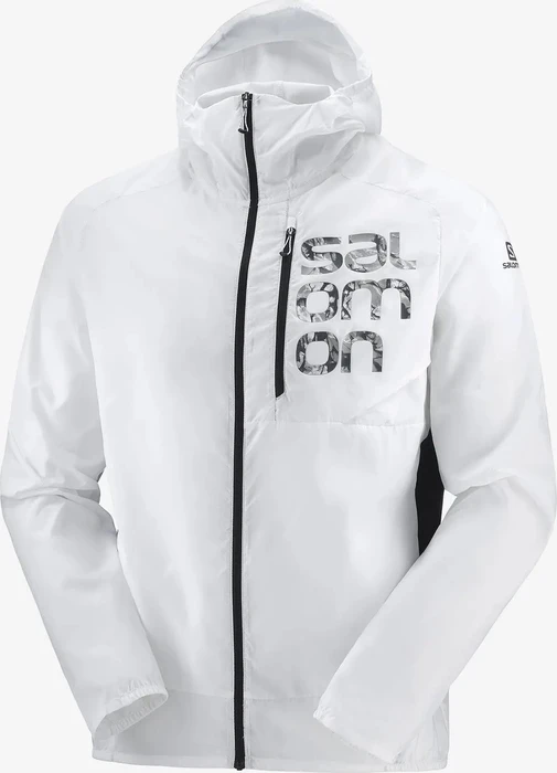 Salomon Bonatti Cross Wind Funktionsjacke weiß/schwarz (Herren)