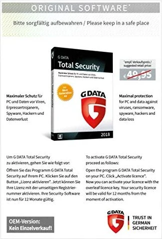 GData Software Total Security 2018, 1 User, 1 Jahr (deutsch) (PC)