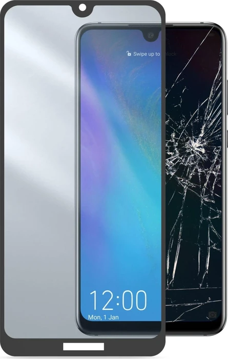 Cellularline Second Glass Capsule für Huawei Y7 (2019) schwarz