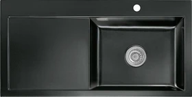 systemceram Mera 100 SL F Einbau Becken rechts nero