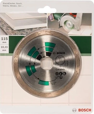 Bosch DIY Diamanttrennscheibe für Fliesen, 115x1.7x22.23mm, 1 Stück