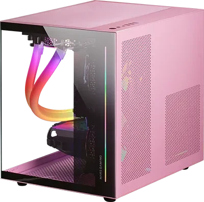 Mars Gaming MC-View, rosa/schwarz, Glasfenster