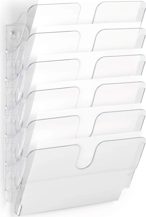 Durable Flexiplus 6 Prospekthalter, 6 Fächer, A4, quer, transparent