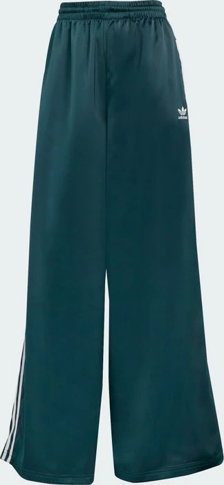 adidas Adicolor Satin Wide Leg Trainingshose lang aurora ivy/white (Damen)