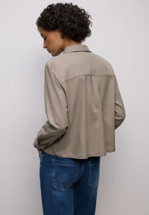 Street One Hemdbluse mit Taschen Hemd langarm light terra mocha melange (Damen)