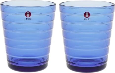 Iittala Aino Aalto Trinkglas 220ml ultramarinblau, 2 Stück