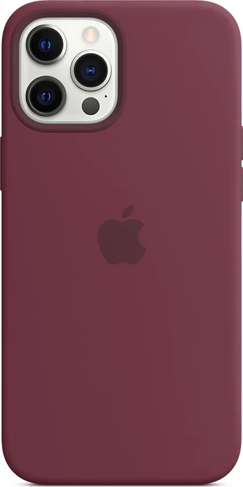 Apple Silikon Case mit MagSafe für iPhone 12 Pro Max Pflaume