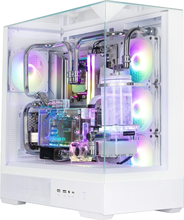 Zalman P40 Prism Plus White, weiß, Glasfenster