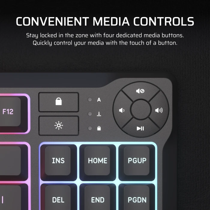 Corsair Gaming K55 CORE TKL RGB, schwarz, USB, UK