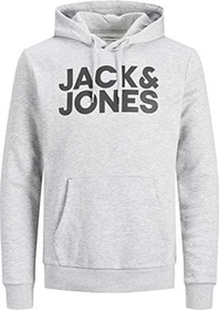 Jack & Jones Logo Hoodie light grey melange (Herren)