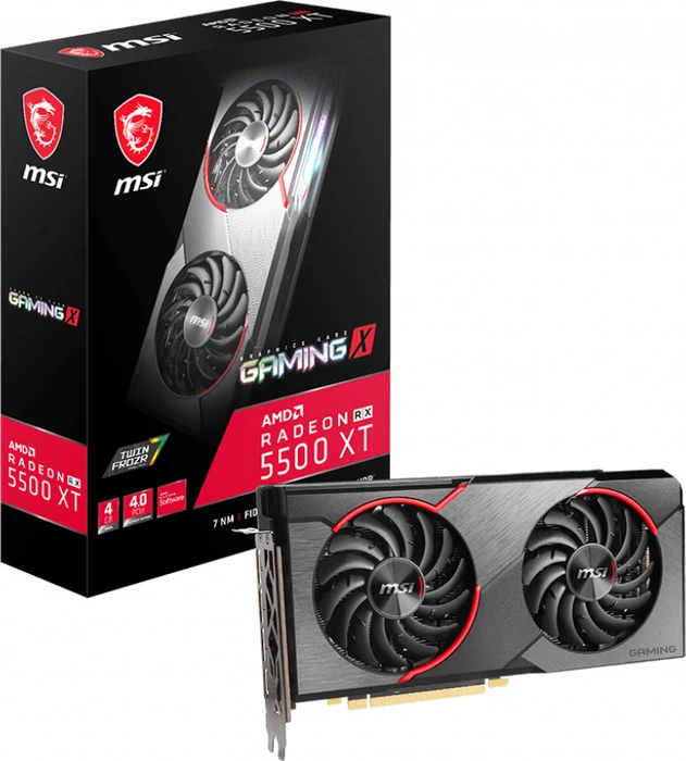 MSI Radeon RX 5500 XT Gaming X 4G, 4GB GDDR6, HDMI, 3x DP