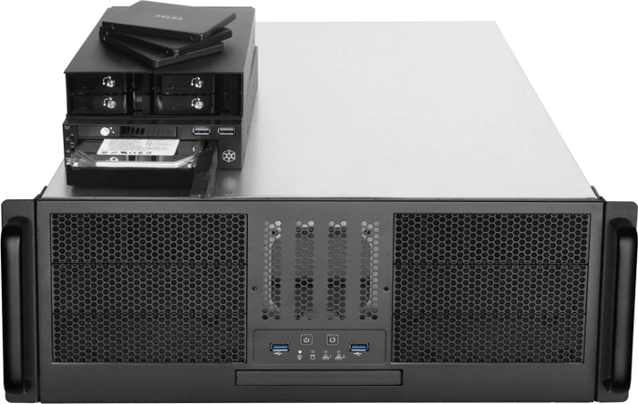 SilverStone RM41-506, Rackmount Storage, grau/schwarz, 4HE, ATX