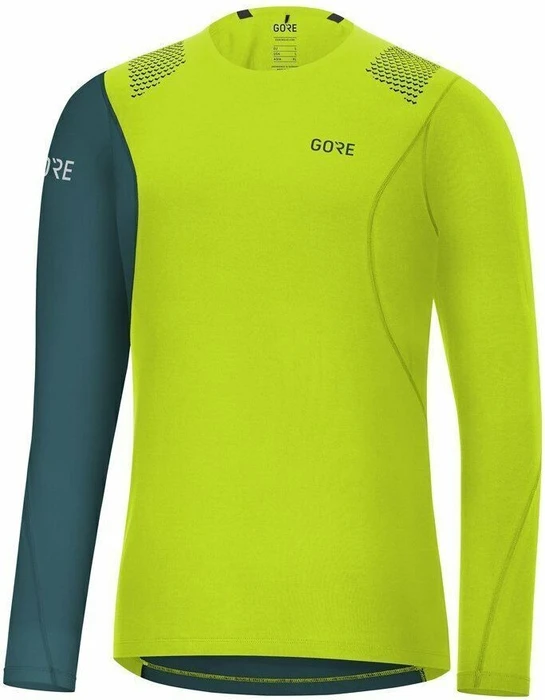 Gore Wear R7 Laufshirt langarm citrus green/dark nordic blue (Herren)