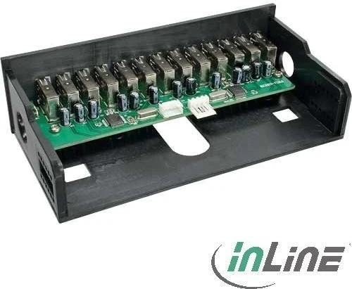 InLine 5.25" Frontpanel, 13x USB 2.0