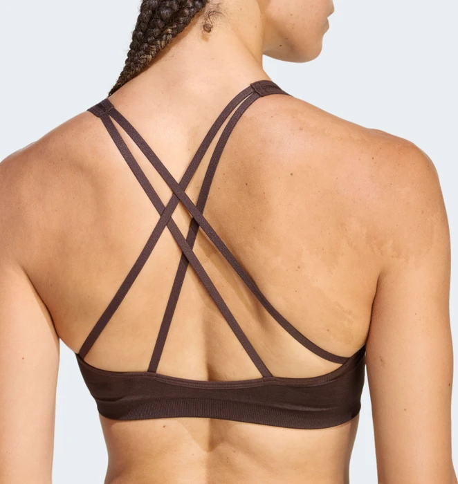 adidas Workout Essentials Knit Light Support Sport-BH aurora coffee (Damen)