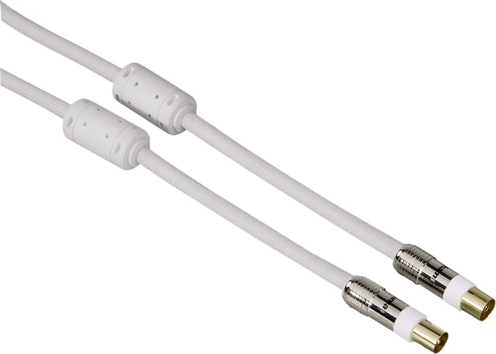 Hama Antennen-Kabel Koax-Stecker - Koax-Kupplung, 1.5m, 120dB, weiß
