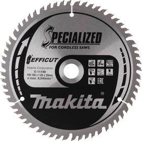 Makita Specialized Efficut Kreissägeblatt 60Z, 190x1.85x20mm, 1 Stück