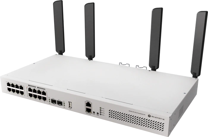 MikroTik Cloud Router Switch CRS418 Rackmount Gigabit Managed Switch, 16x RJ-45, 2x SFP+, 150W PoE+