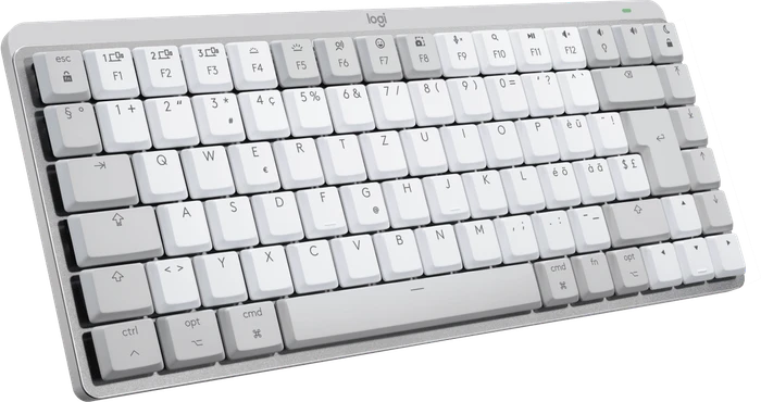 Logitech MX Mechanical Mini for Mac, Pale Grey, Logi Bolt, Kailh Choc V2 LOW PROFILE BROWN, USB/Bluetooth, CH