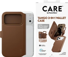 PanzerGlass Care Tango 2-in-1 Wallet Case w. MagSafe für Apple iPhone 18 Pro Max braun (CR20458)