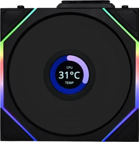 Lian Li Uni Fan TL LCD Wireless 120 RGB Reverse Blade, schwarz, LED-Steuerung, 120mm