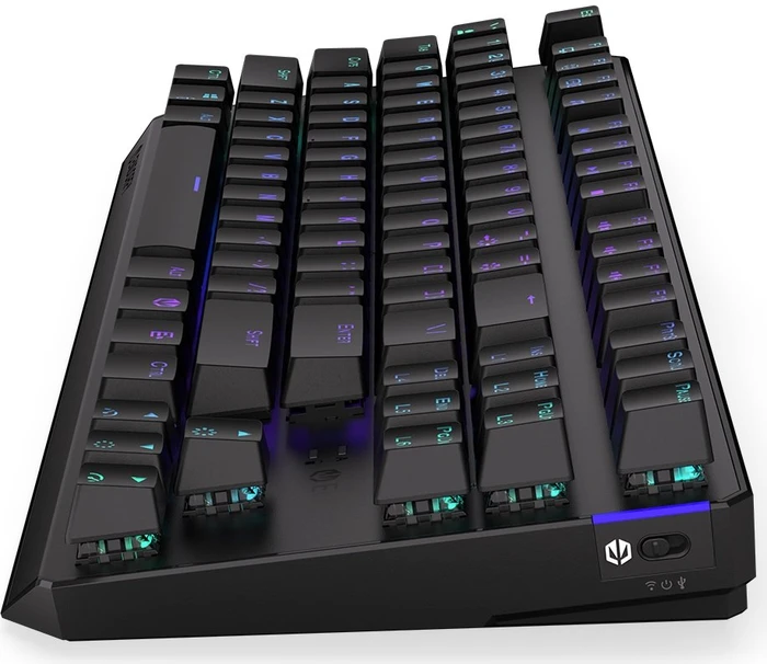 Endorfy Thock TKL Wireless, PBT, LEDs RGB, hot-swap, Black, Kailh Box BLACK, USB/Bluetooth, US