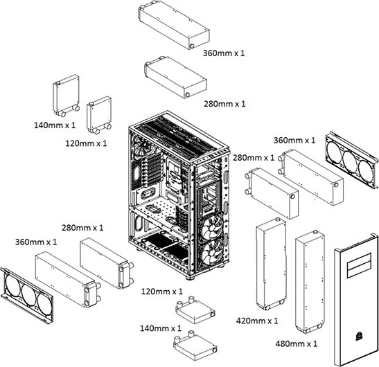 Thermaltake Core X71, Acrylfenster