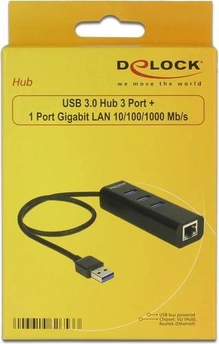 DeLOCK RJ-45, USB-A 3.0 [Stecker]