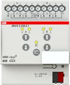 ABB JRA/S2.230.2.1 Jalousie-/Rollladenaktor 2-fach, 230V, 6A, 4TE REG, Schaltaktor (2CDG110120R0011)