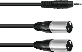 Omnitronic Adapterkabel 3.5mm Klinke/2x XLRm 3.0m