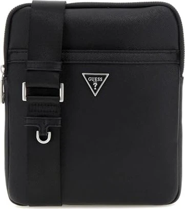 Guess Certosa Saffiano Smart Umhängetasche schwarz