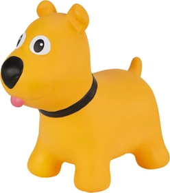 Hoppimals Hüpftier Hund gelb mit Pumpe
