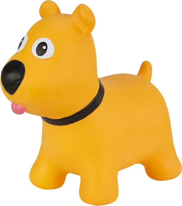 Hoppimals Hüpftier Hund gelb mit Pumpe