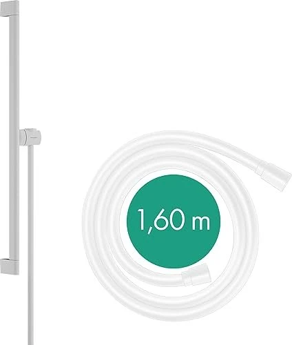 Hansgrohe Unica Brausestange S Puro 65cm mit Easy Slide Handbrausehalter und Isiflex Brauseschlauch 160cm mattweiß