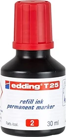 edding T25 Permanentmarker Tintenflasche rot, 30ml