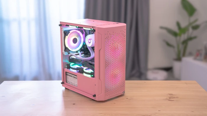 AeroCool Trinity Mini Pink, rosa, Glasfenster