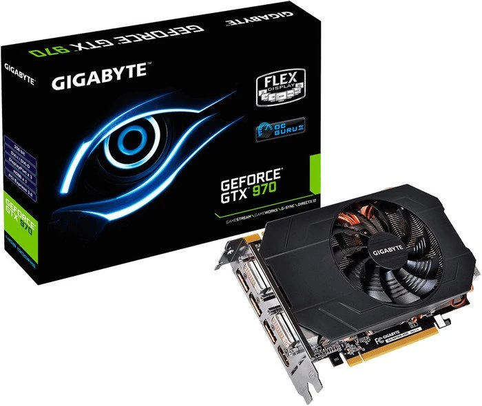 GIGABYTE GeForce GTX 970 Mini, 4GB GDDR5, 2x DVI, HDMI, 3x DP