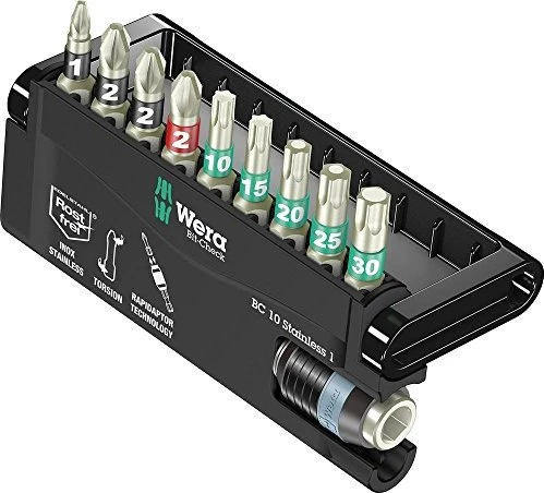 Wera Bit-Check 10 Stainless 1 Bitset inkl. Werkzeugbox, 10-tlg.